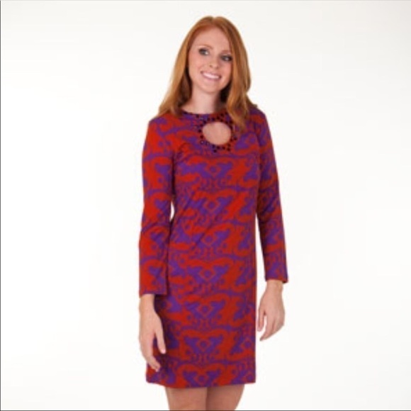 tracy Negoshian ginger damask dress NWT - Picture 1 of 2